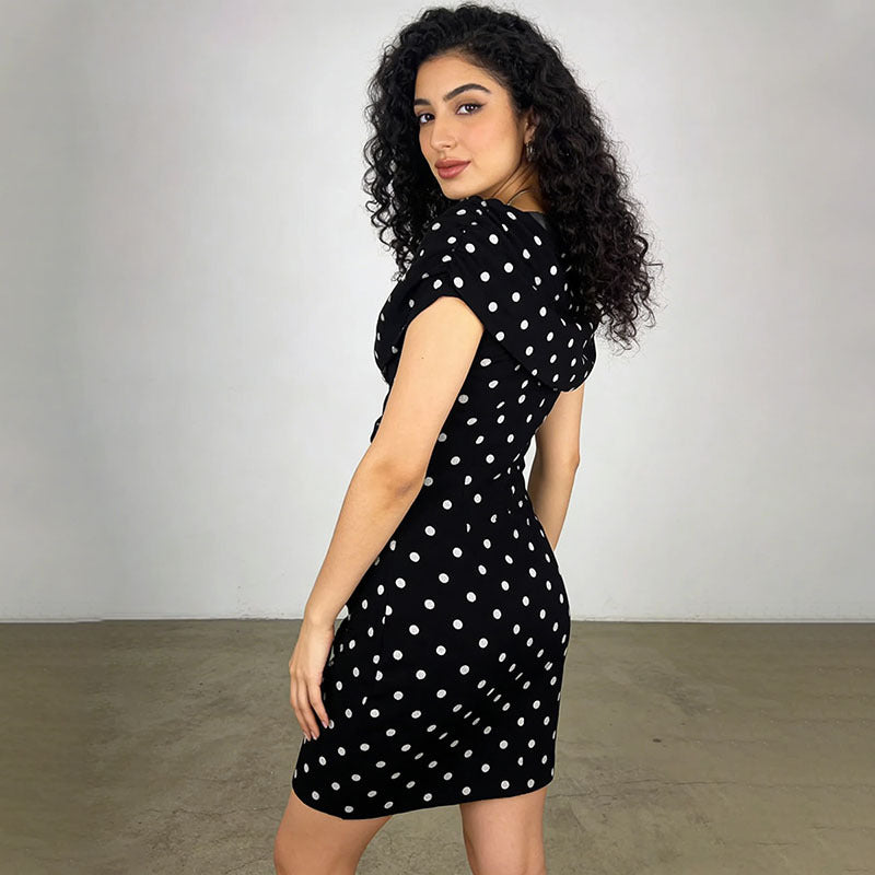 Asymmetric off shoulder pleated waist dress