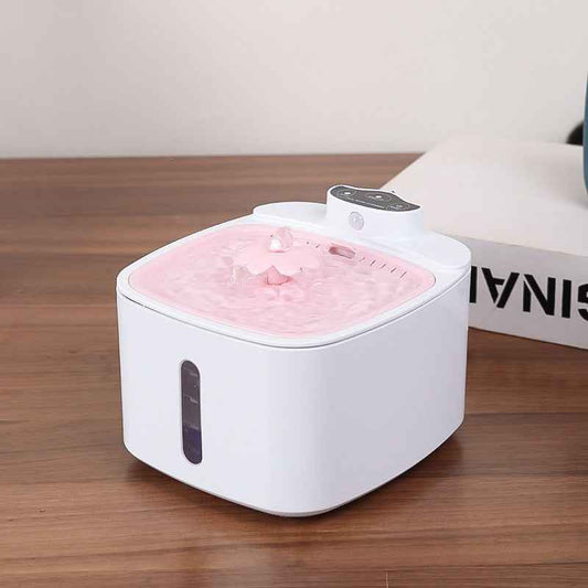 Wireless intelligent induction charging pet water dispenser with large capacity circulating filtration for mobile outdoor cats and dogs to drink water