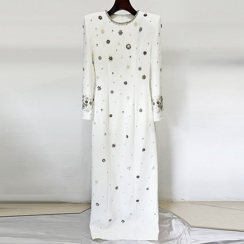 European and American fashion slim fit long dress formal dress long skirt