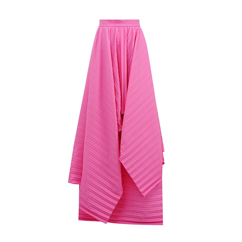 Original Custom Design Sense Irregular Large Skirt Pleated Dress Women