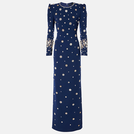European and American fashion slim fit long dress formal dress long skirt