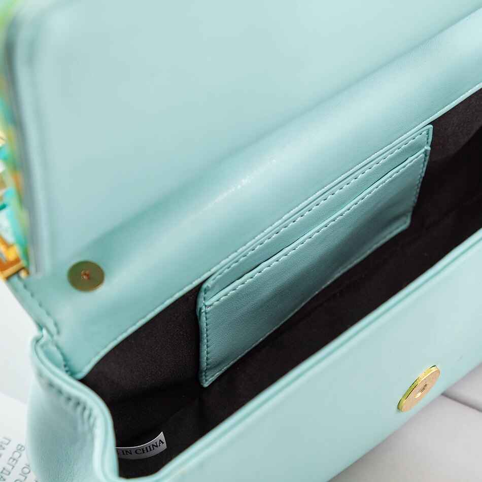 Natural Shell Shoulder Bags Women New Elegant Luxury Designer Handmade Square Sequin Underarm Bags Wedding Purses For Bride