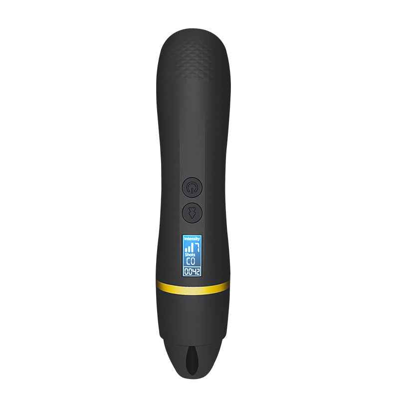 Home ultrasonic cannon beauty device black gold cannon creates facial line import and fading machine