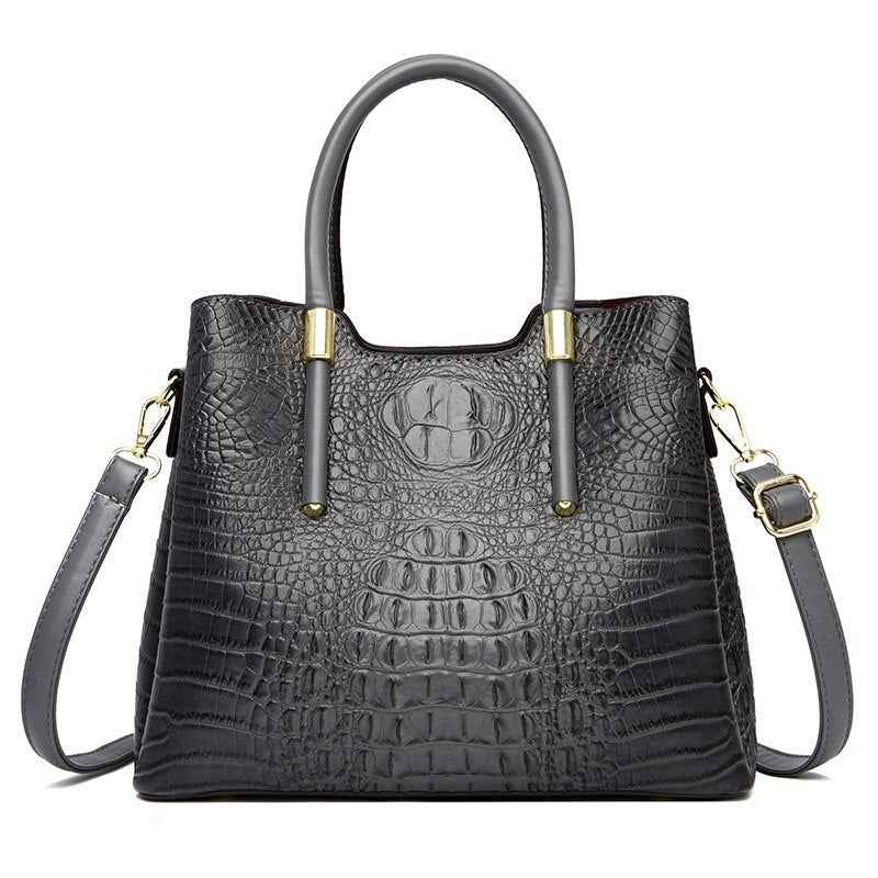 Fashion Alligator Women Handbags Designer Luxury Crocodile Pu Leather Shoulder Crossbody Bags Retro Large Tote Female Purse
