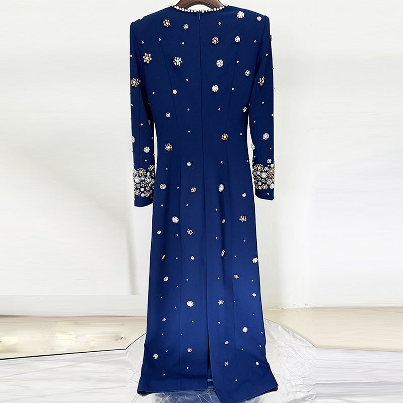 European and American fashion slim fit long dress formal dress long skirt
