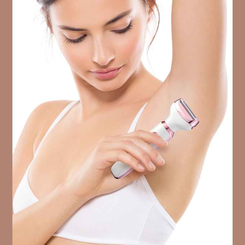 Electric Women's Hair Trimmer for Intimate Care - Multi-Functional Underarm and Pubic Hair Trimmer and Shaver