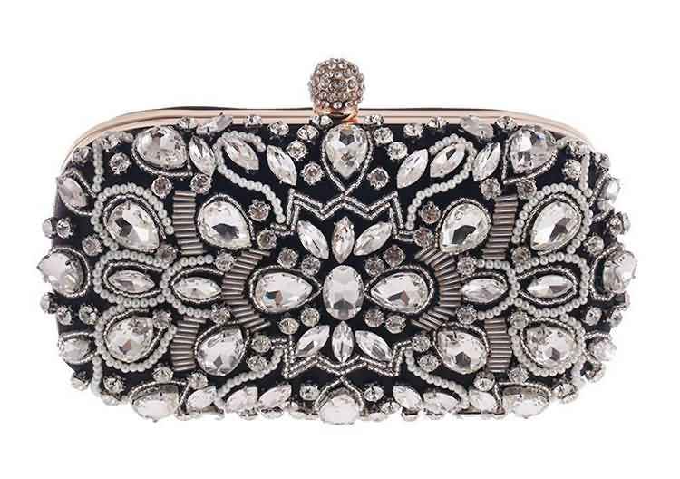 Wedding Clutch Women's Clutch Bag Party Purse and Handbag Pearl Clutch Luxury Handbags Women Bags Designer Apricot Wallet