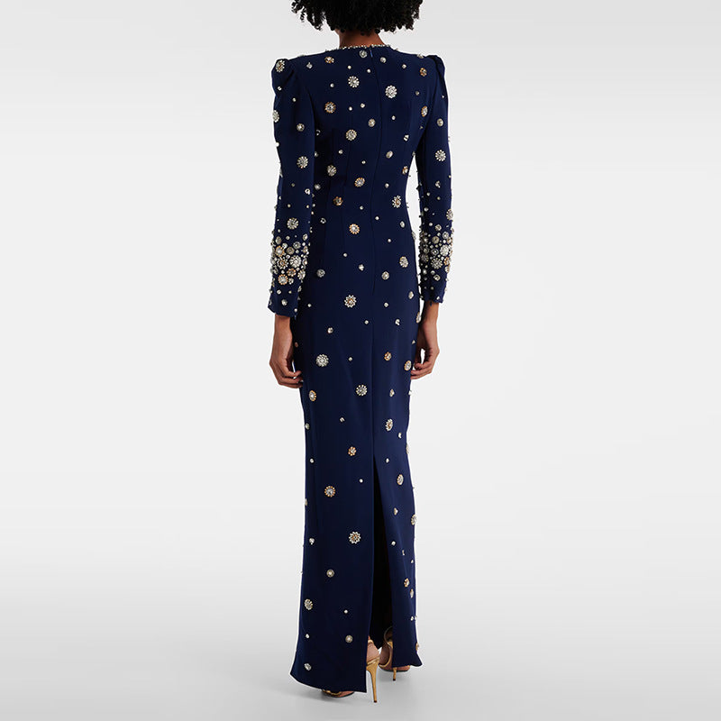 European and American fashion slim fit long dress formal dress long skirt