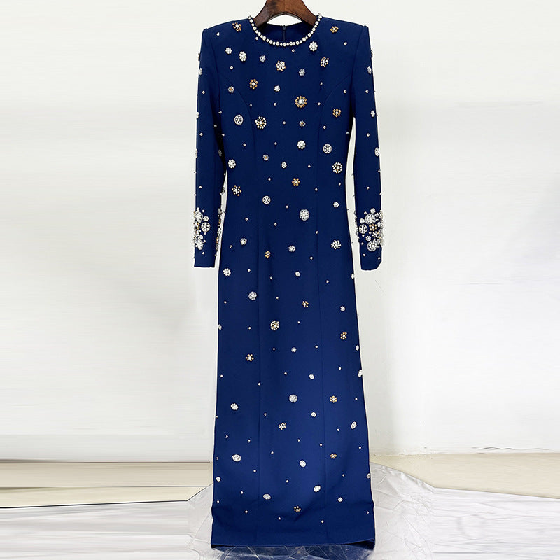 European and American fashion slim fit long dress formal dress long skirt