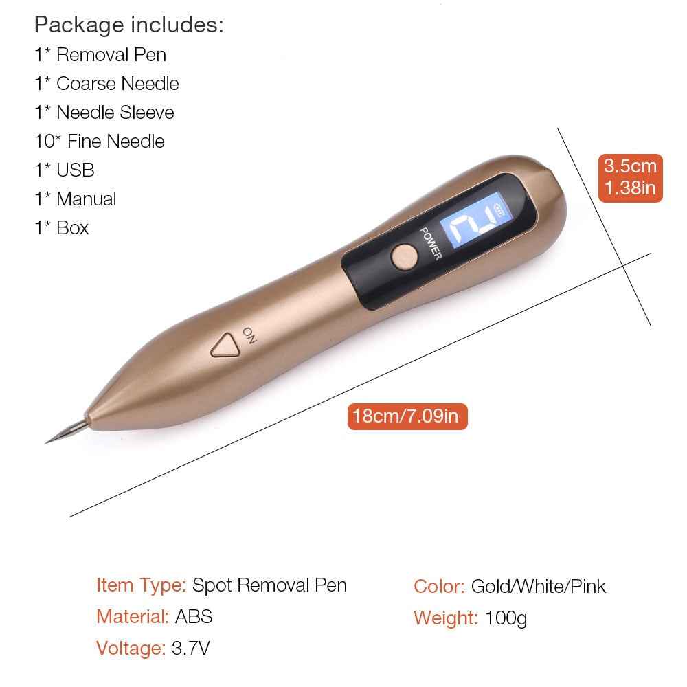 9 Level LCD Face Skin Dark Spot Remover Mole Tattoo Removal Laser Plasma Pen Machine Facial Freckle Tag Wart Removal Beauty Care