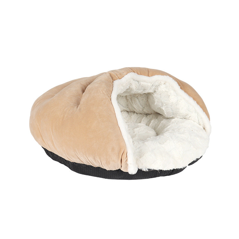 PSM winter warm plush dog kennel closed yurt slippers cat sleeping bag cat kennel pet pad