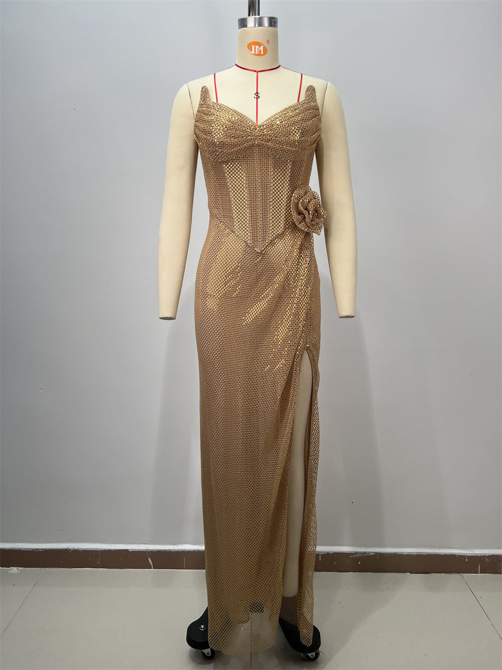 Summer New Fashion Spicy Girl Strapless Long Dress Women's Nightclub Sexy Slit Long Evening Dress