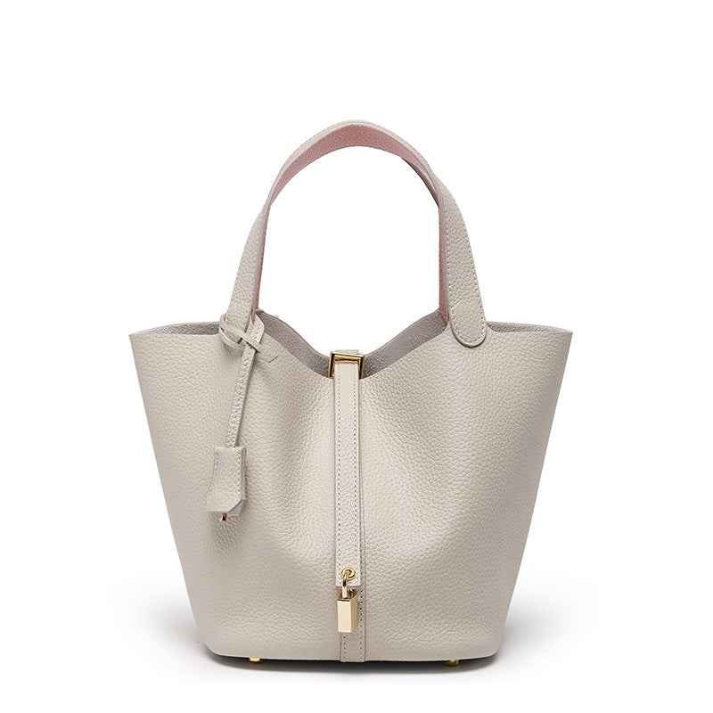 Head layer cowhide bucket bag women's leather high-end handbag