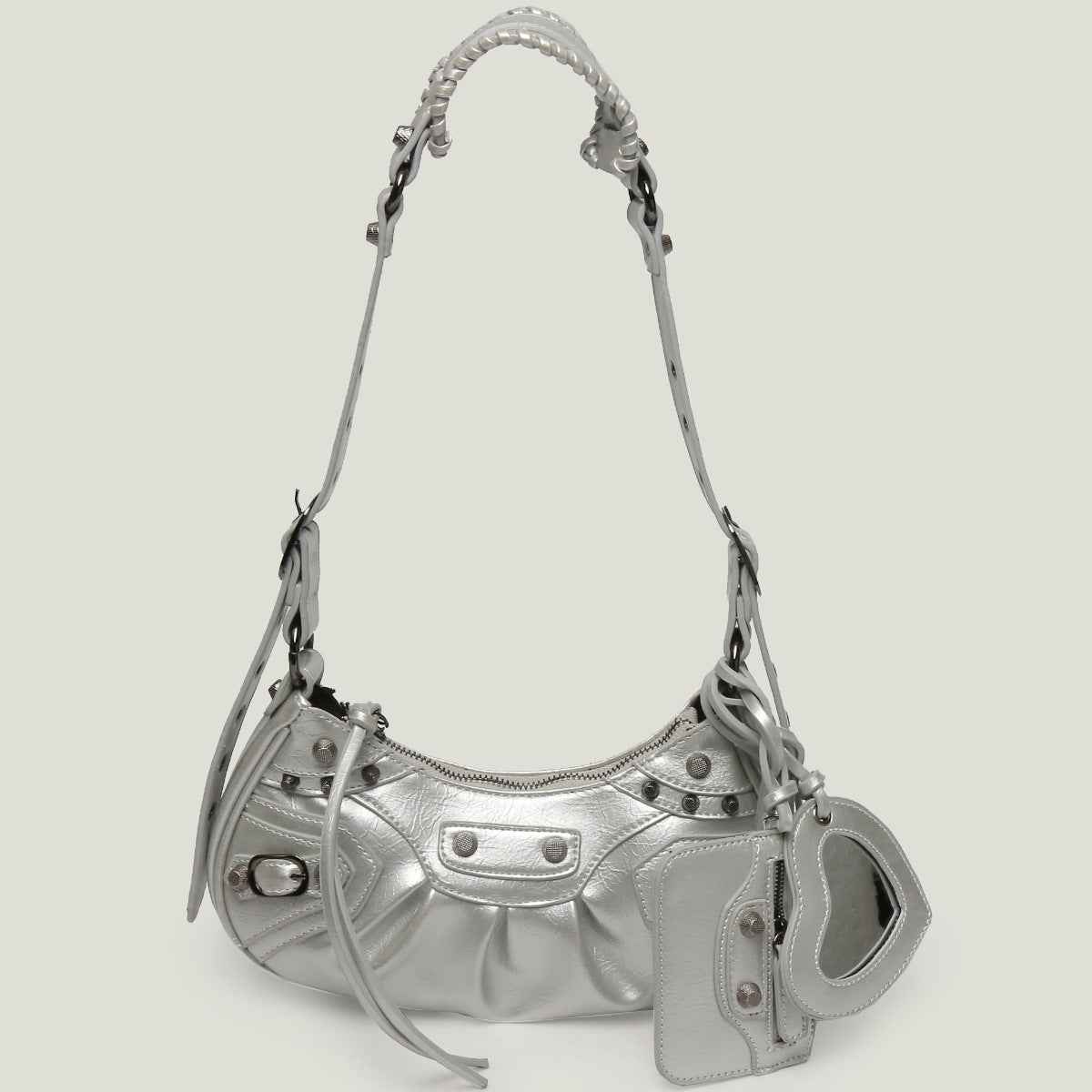 New Heavy Industry Rivet Motorcycle Bag 3 In 1 Crescent Bag With The Same Armpit Bag Shoulder Messenger Bag