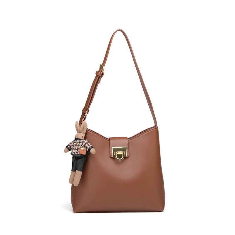 New trendy fashion commuter bucket bag all match large-capacity one-shoulder messenger women's bag
