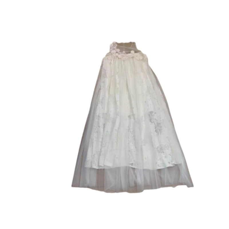 Mesh Sleeveless 3D Floral Dress or Top amp Skirt Set