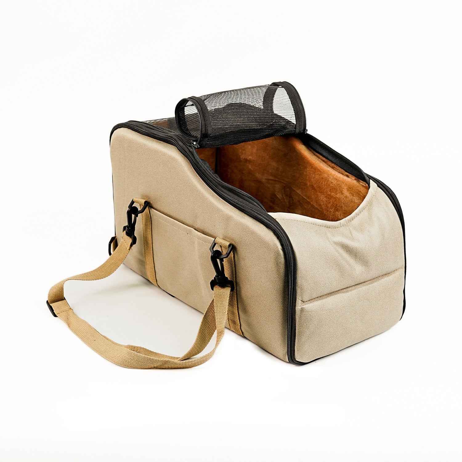 Portable pet bed for outings car travel safety seat center console car cushion car dog bed small dog ride artifact