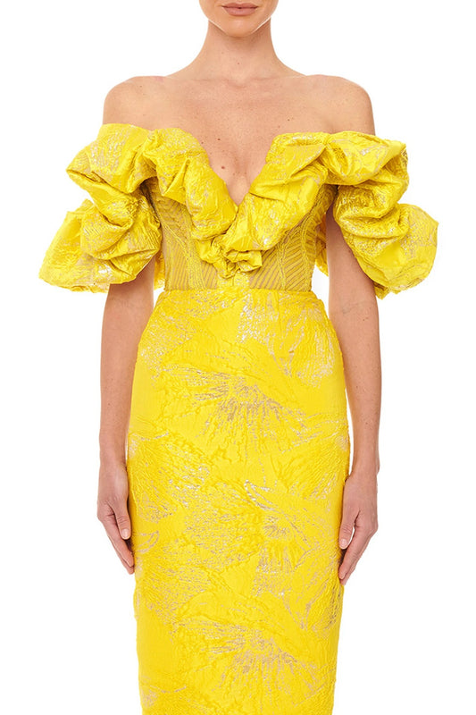 New Summer Off-The-Shoulder Sexy French Dress Temperament Print Floral Wrap Chest Sequin Dress