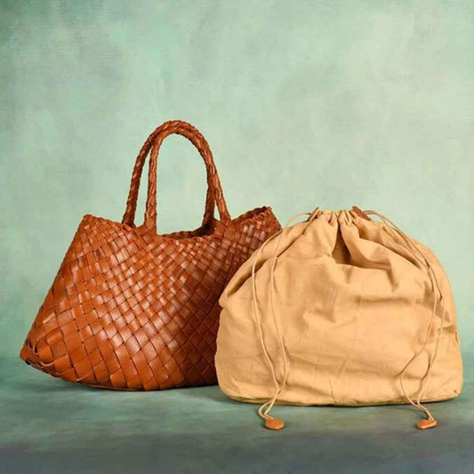 New Genune Leather Weave Hand Bags Tote Top Quality Women Basket Shopping Bags Handle Beach Hobos Handbag