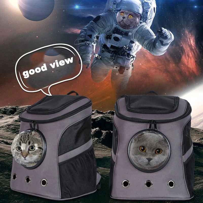 Portable Large Space Pet Dog Backpack Cat With Large Double Shoulder Pet Breathable Bag