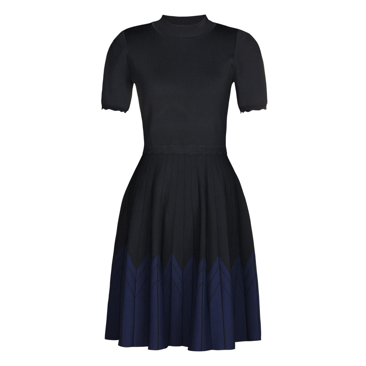 European and American summer new fashionable round neck slim fit A-line dress for women