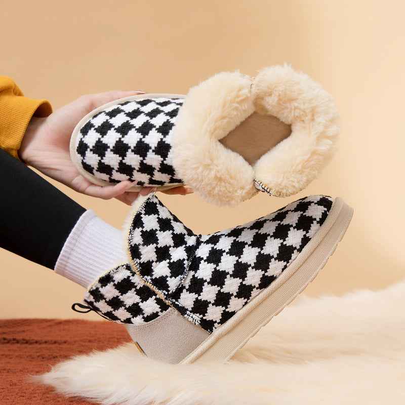 Women's snow boots women's plush thick shoes women's cotton shoes