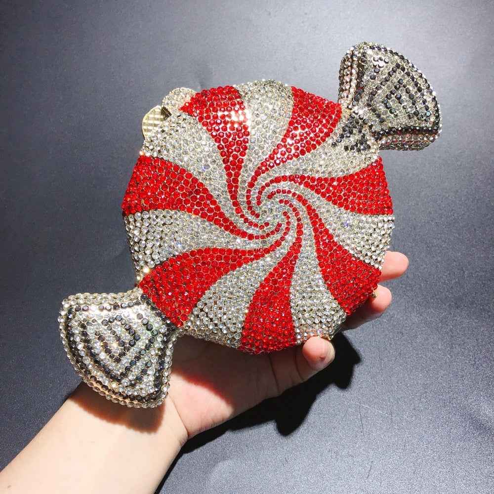 women evening party diamonds painting chain luxury clutches sweet sugar candy crystal purses wedding Bridal purses and hadbags