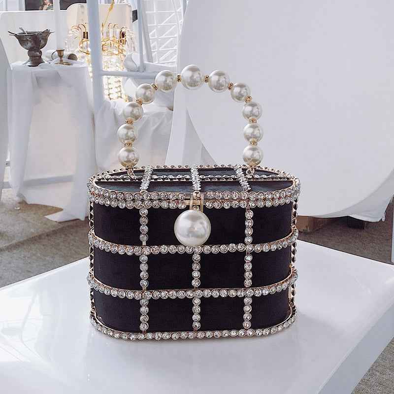 Leopard Zebra Pattern Diamonds Basket Evening Clutch Bags Women Luxury Purses Preal Beaded Metallic Handbags Ladies Wedding Bag
