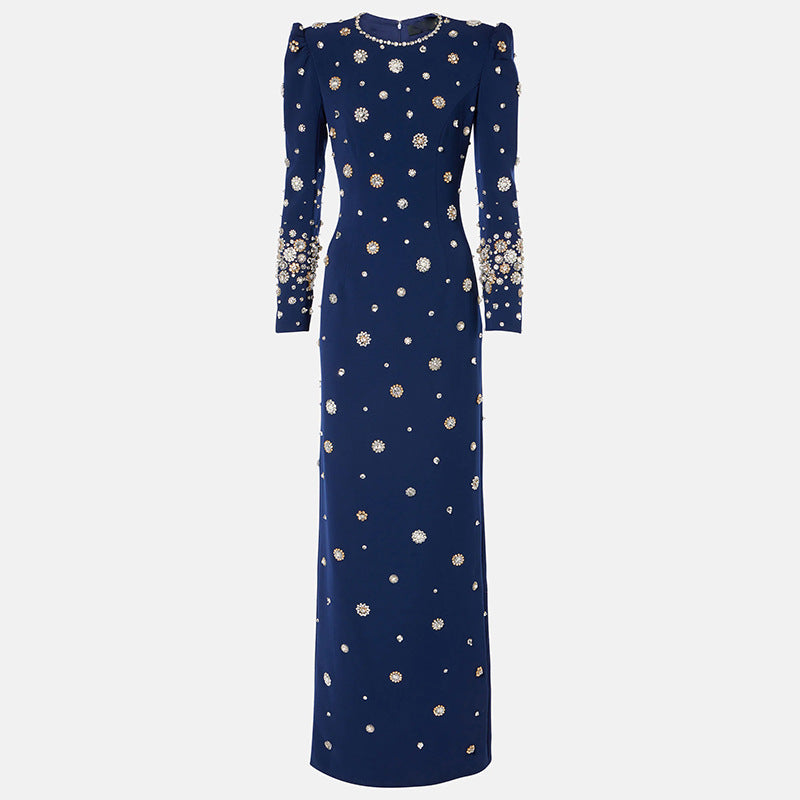 European and American fashion slim fit long dress formal dress long skirt