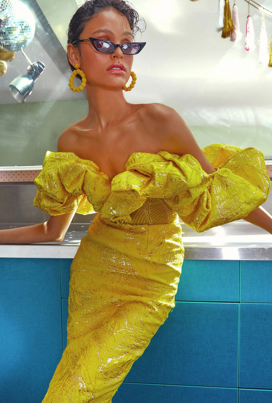 New Summer Off-The-Shoulder Sexy French Dress Temperament Print Floral Wrap Chest Sequin Dress