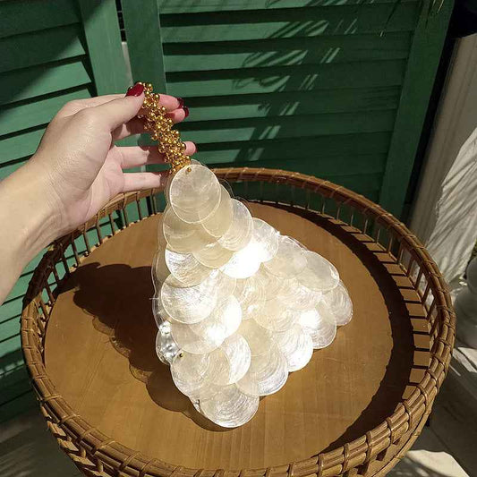 NEW shell bags for women luxury evening sequins handbags lady mini chain shoulder bag designer girl pearl pendant crossbody bag