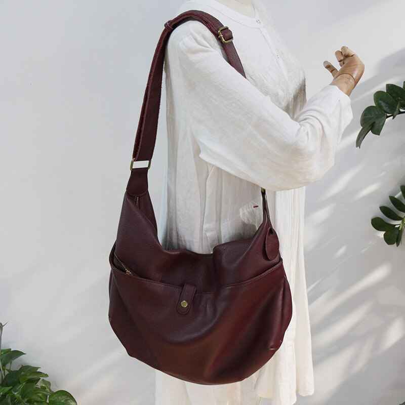 Genuine Leather Bags New Ladies Bags European and American Fashion Large Capacity Shoulder Casual Bags Messenger Bags