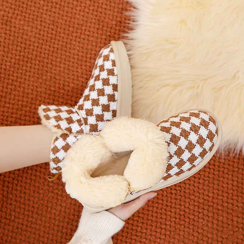 Women's snow boots women's plush thick shoes women's cotton shoes