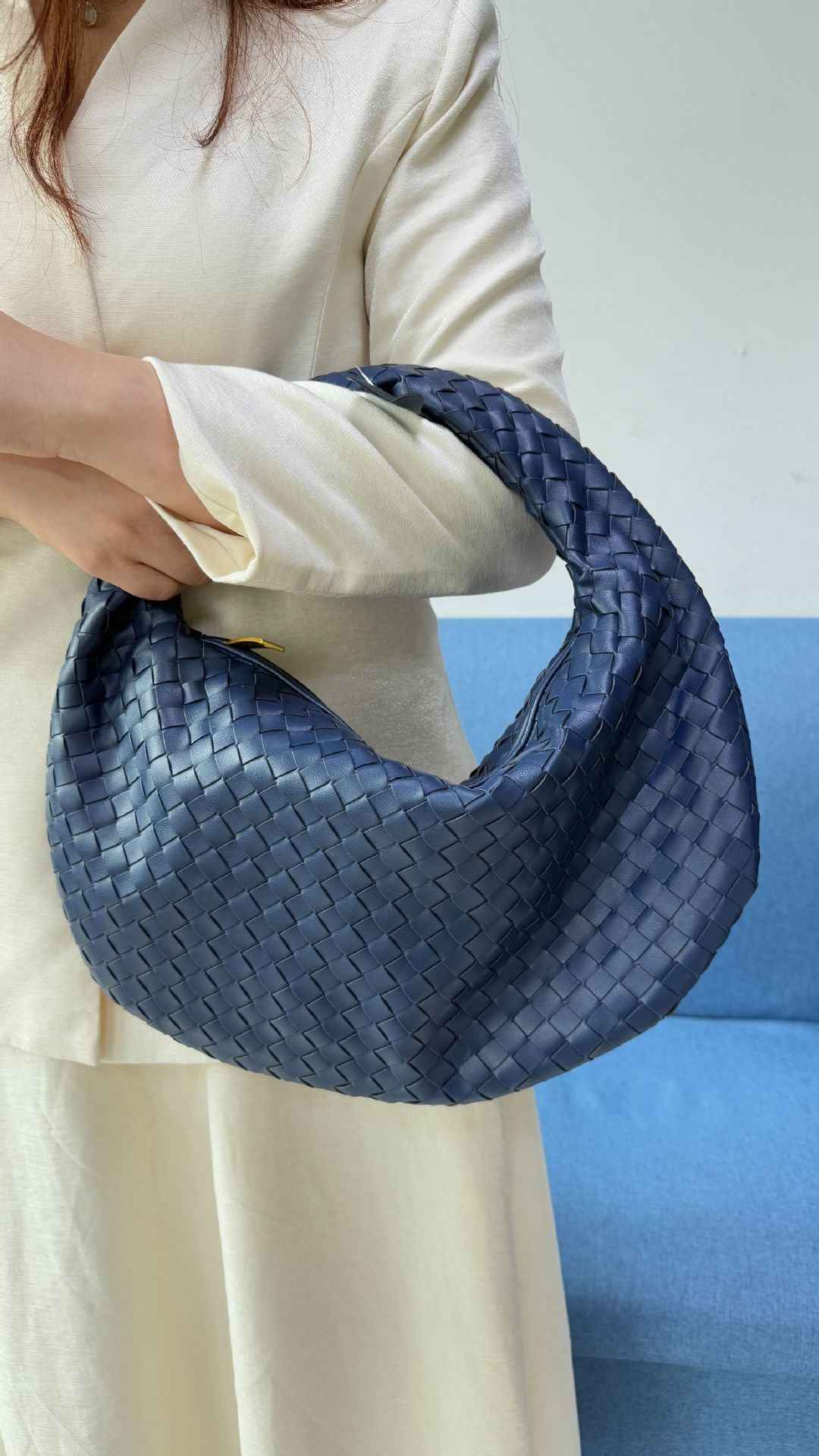 Large size women's woven bag large capacity hand-held armpit bag women's bag