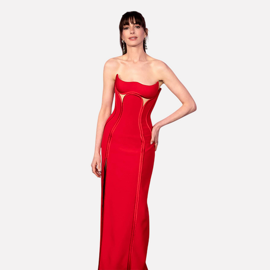 European and American dresses evening gowns hollowed out socialites elegant strapless and sexy long dresses