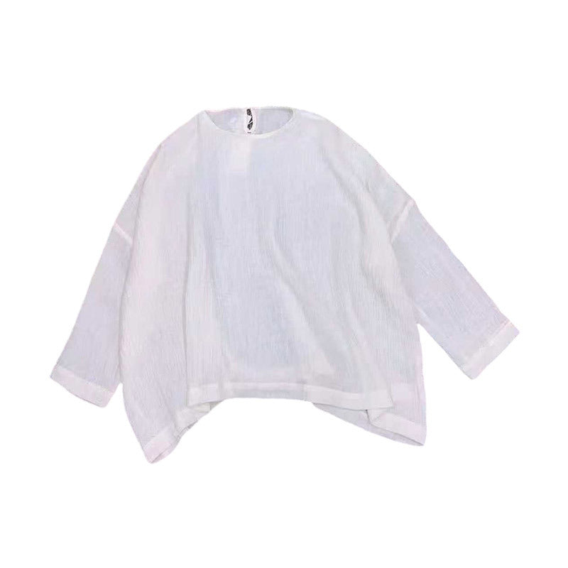 Leisure High-End Linen Oversized Silhouette Shirt for a Slim Figure