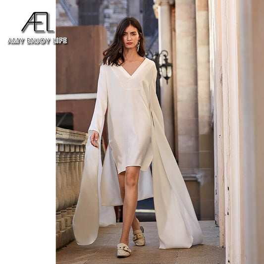 New Summer Clavicle Long-Sleeved Fairy Temperament Dress - CIANARA
