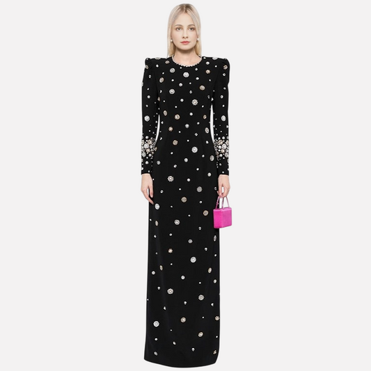 European and American fashion slim fit long dress formal dress long skirt