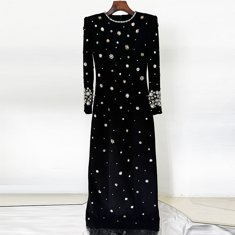 European and American fashion slim fit long dress formal dress long skirt