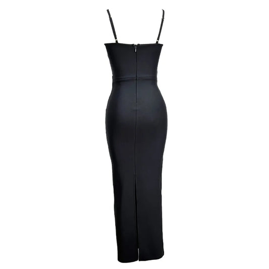 Fashionable and elegant party dress with embroidered butterfly bead chain dress