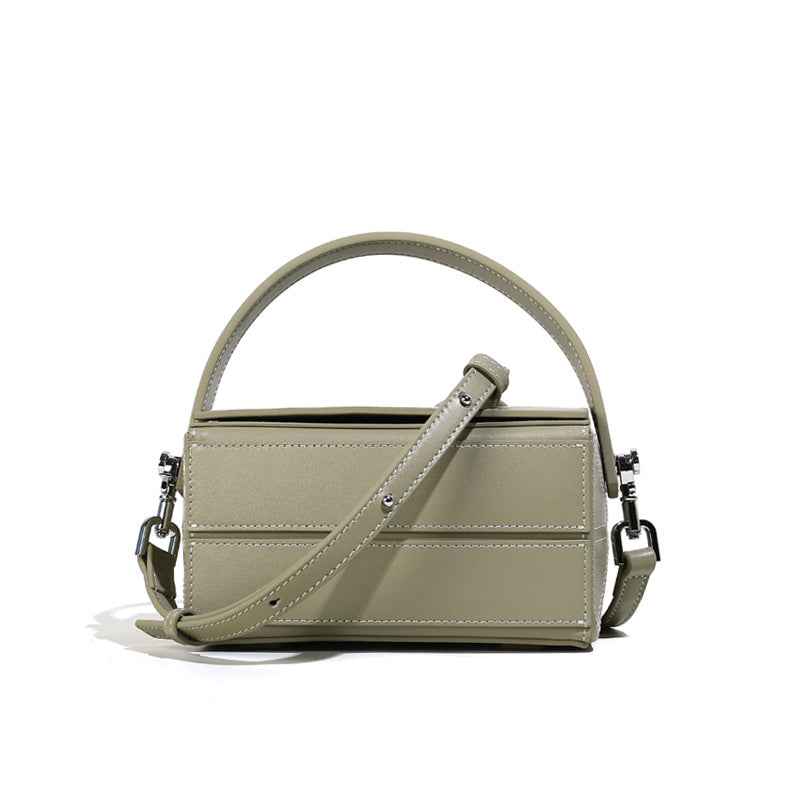 Fashion Simple Cowhide New Leather Women's Bag Suction Buckle Single Shoulder Messenger Pillow Bag