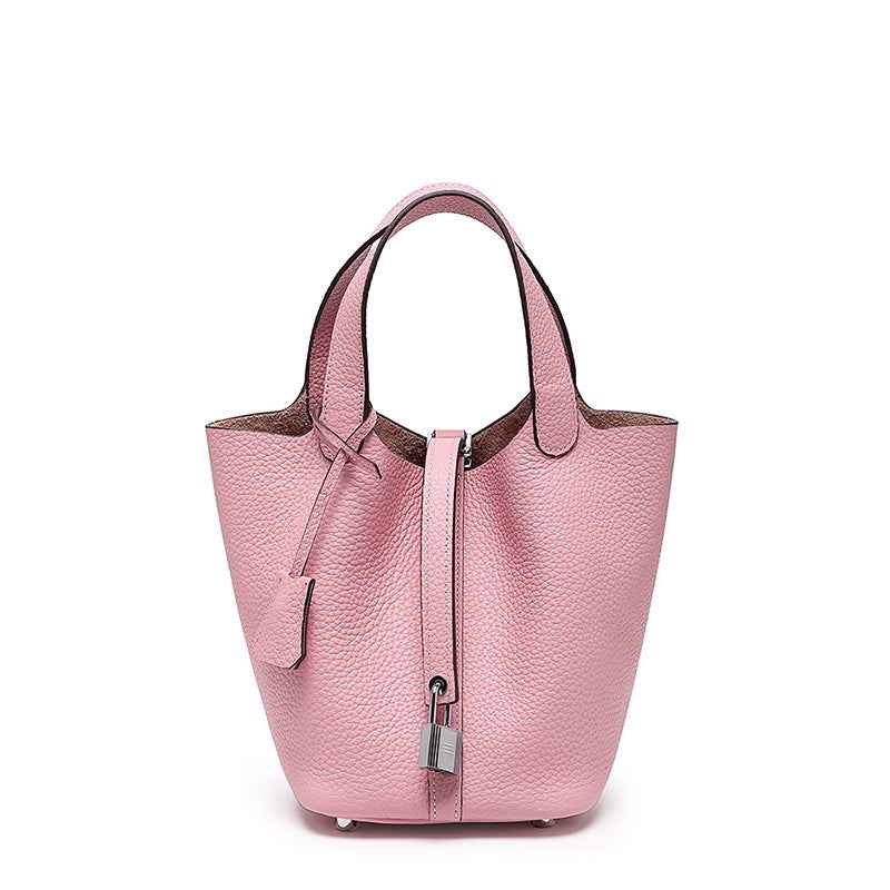 Head layer cowhide bucket bag women's leather high-end handbag