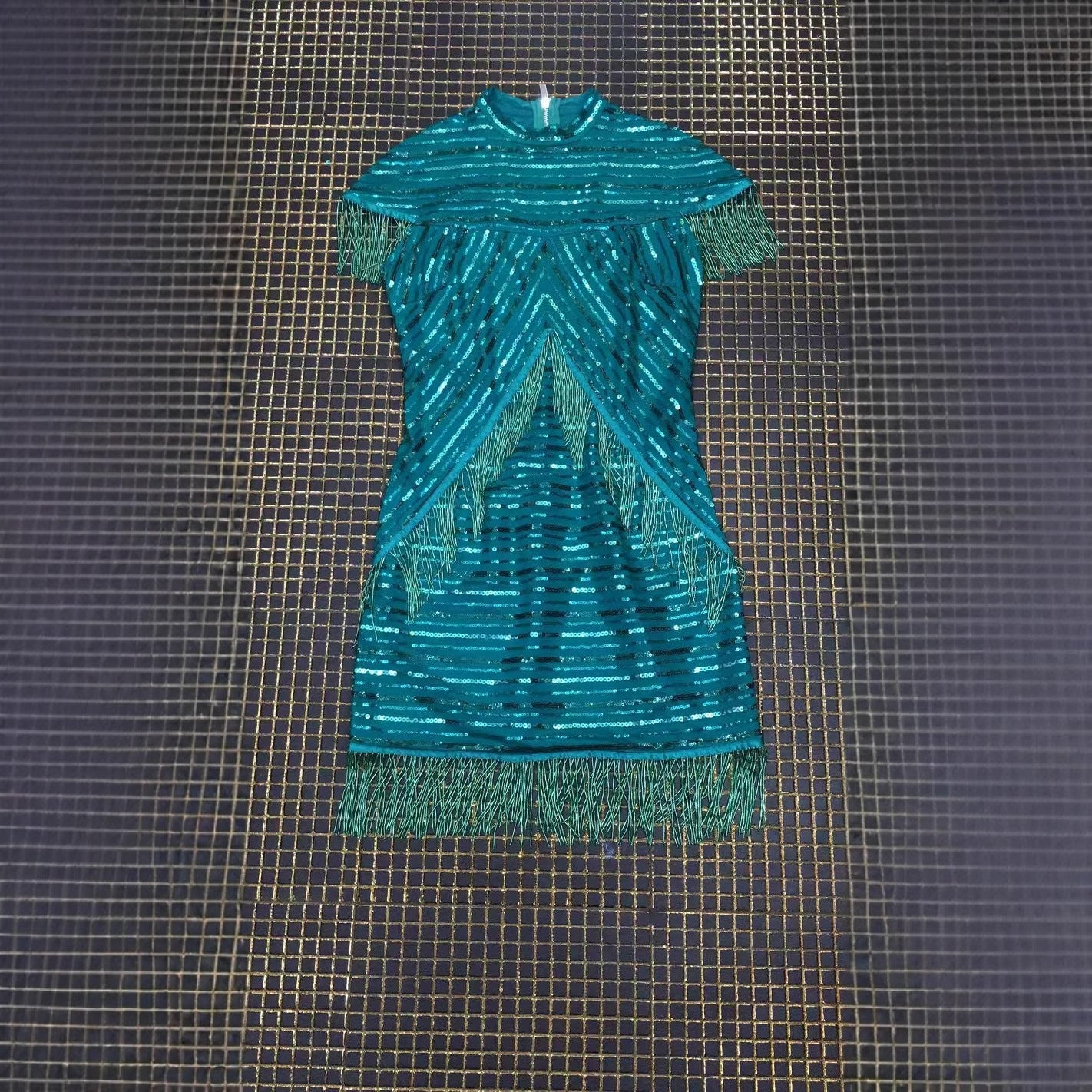 Vintage Sequin Fringe Dress - Beaded Fringe Cocktail Dress for Party