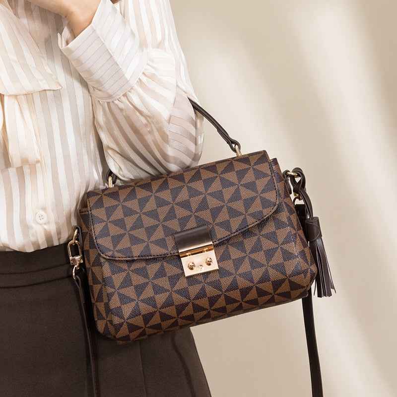 Shoulder Bags For Women New Luxury With Crossbody Strap And Top Handle Plaid Fashion Vintage Messenger Female Hot Handbags