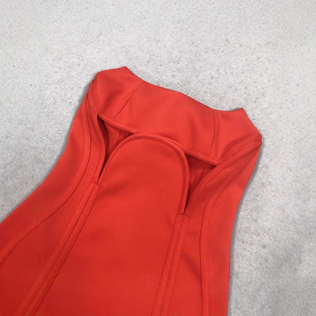 European and American dresses evening gowns hollowed out socialites elegant strapless and sexy long dresses