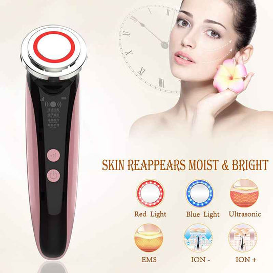 5 in 1 EMS Beauty Instrument RF RadioFrequency Facial LED Photon Skin Care Tool Device Face Lift Massage Tighten Beauty Machine