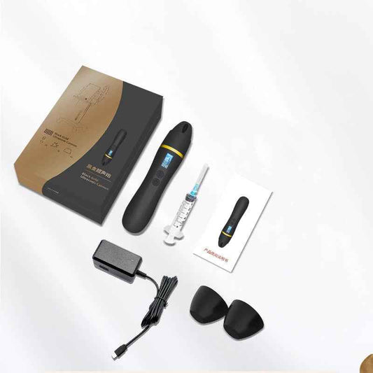 Home ultrasonic cannon beauty device black gold cannon creates facial line import and fading machine
